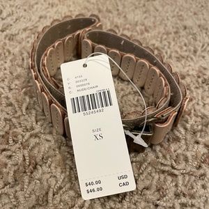 Women's Anthropologie beige leather belt